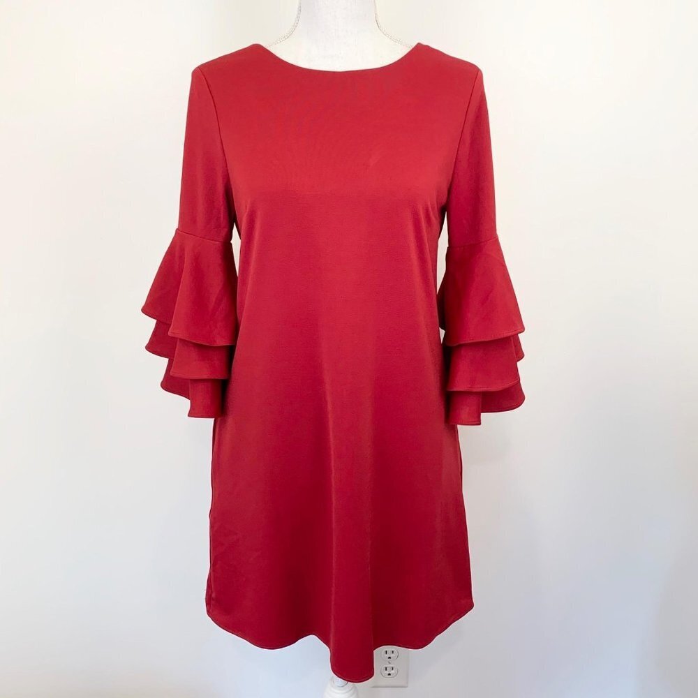 Papillon NWT Sz M dress tier ruffle pullover long